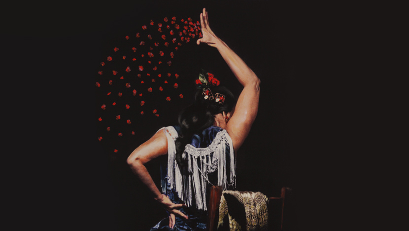 Fotografía flamenca pintada en Confluencias de Pacolega y Piropo